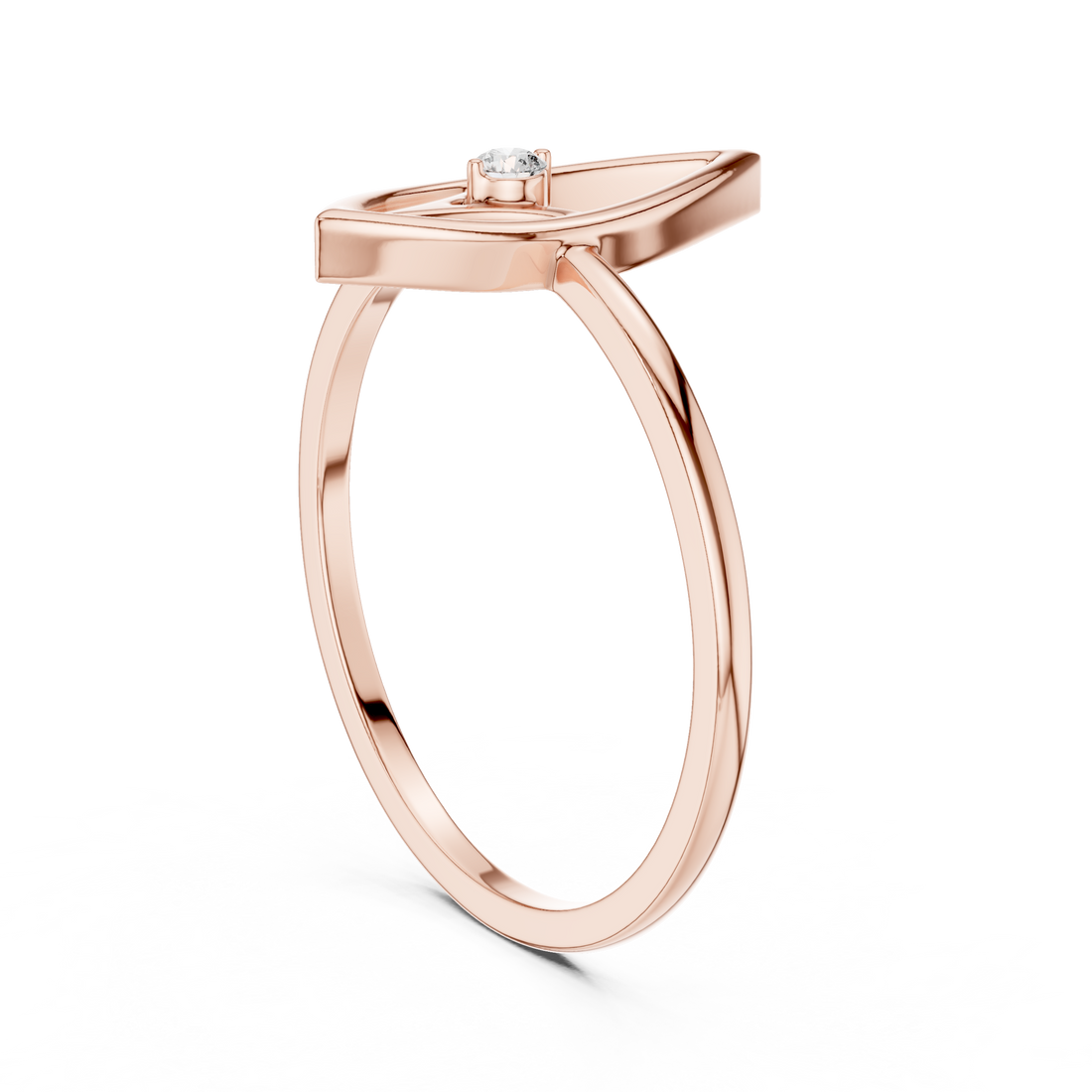 DR-6190 - Fashion Round Ring - White Gold