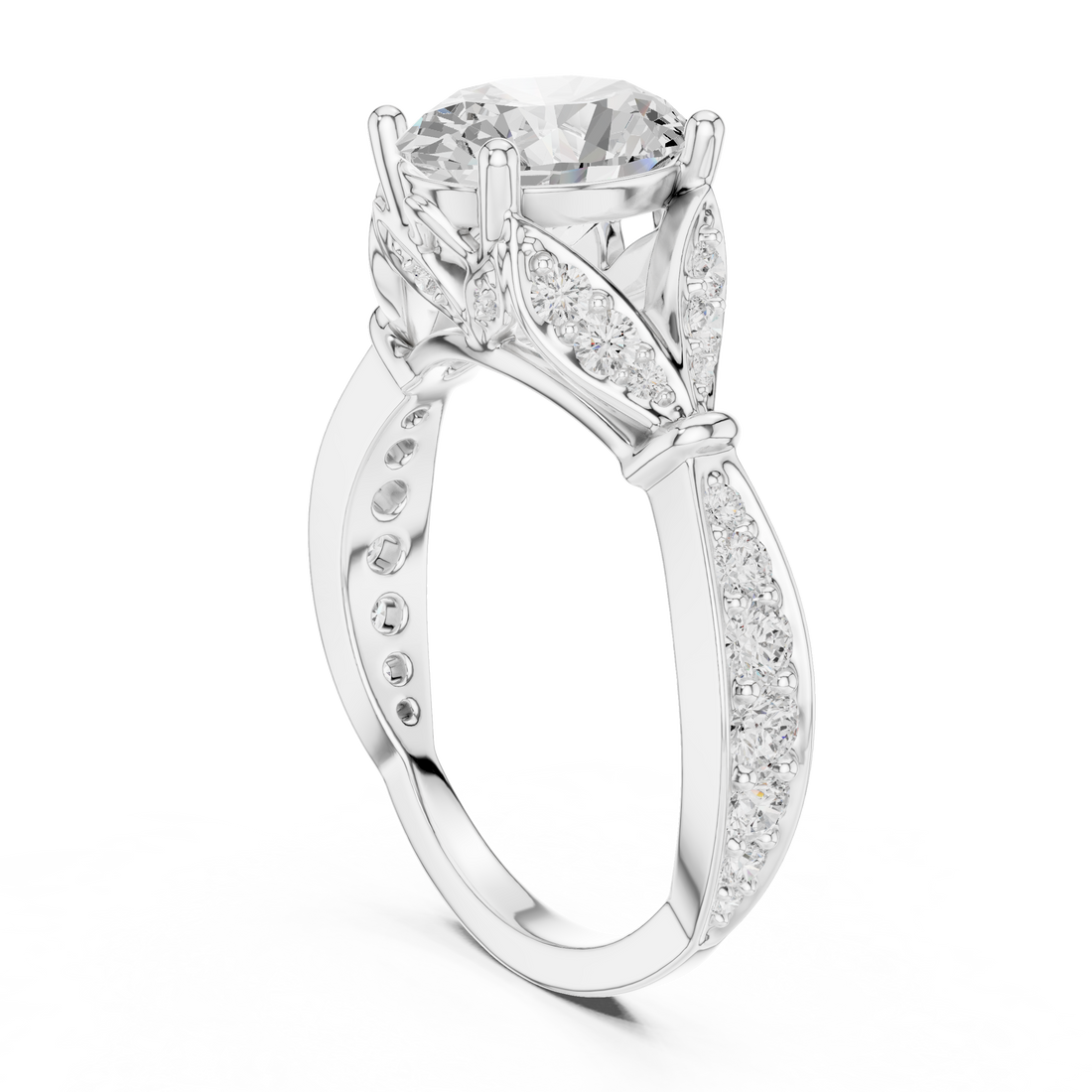 SBWR(23) - Fashion Oval Ring - White Gold