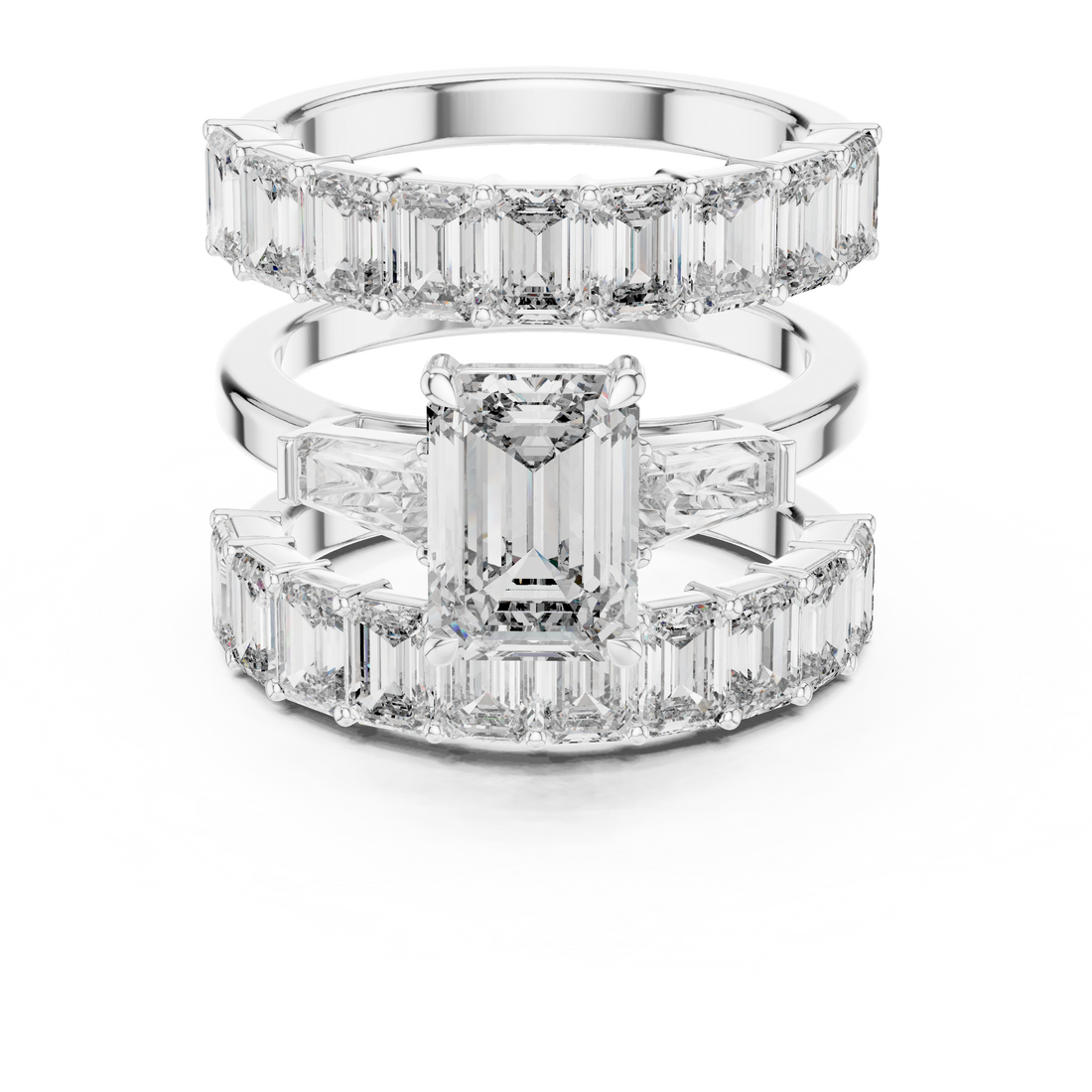 Bypass Ring - Emerald | 9#10032L_SS16 - Rose Gold