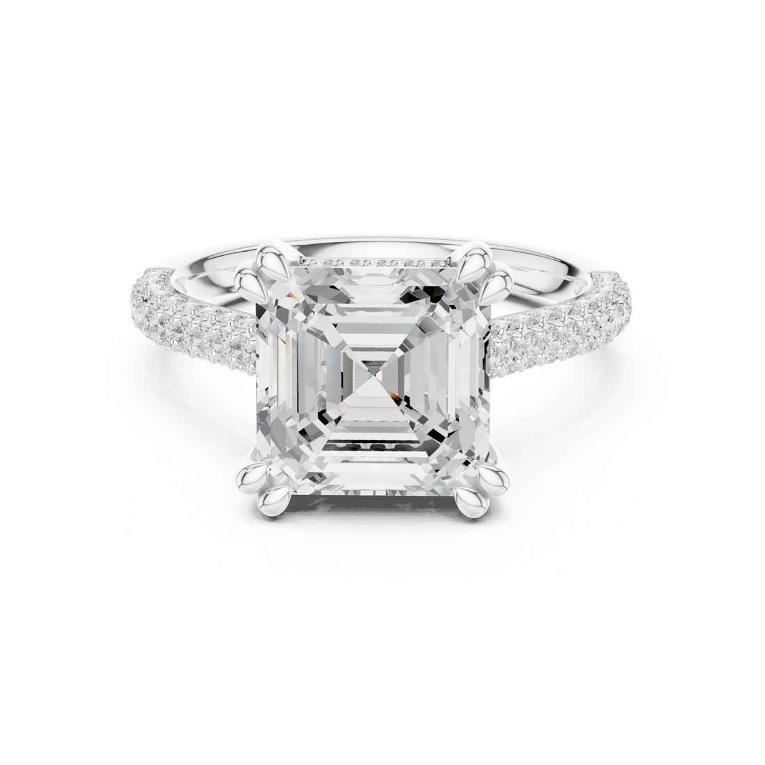 Solitaire Ring - Asscher | DDLR-952 - Rose Gold