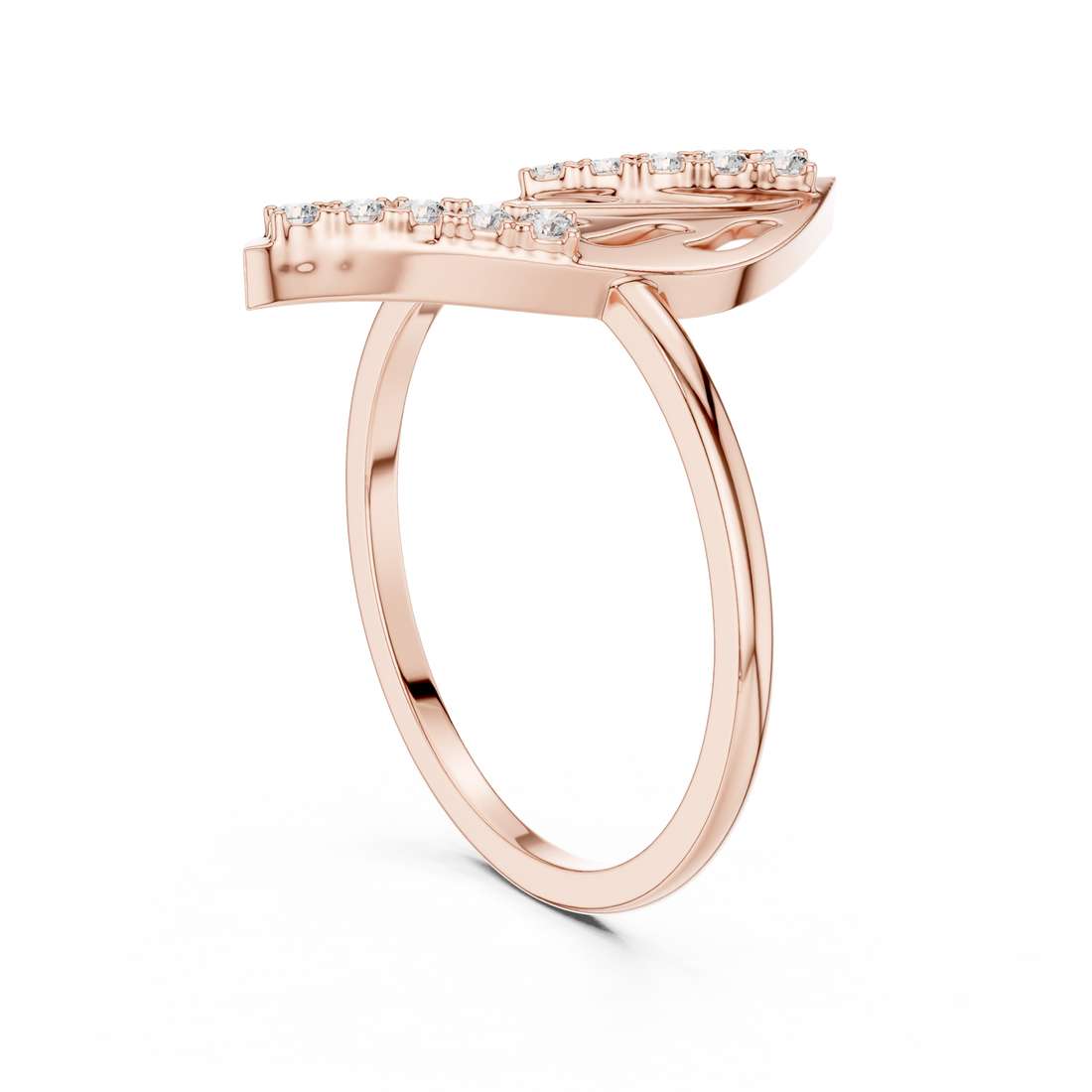 DR-6246 - Fashion None Ring - White Gold