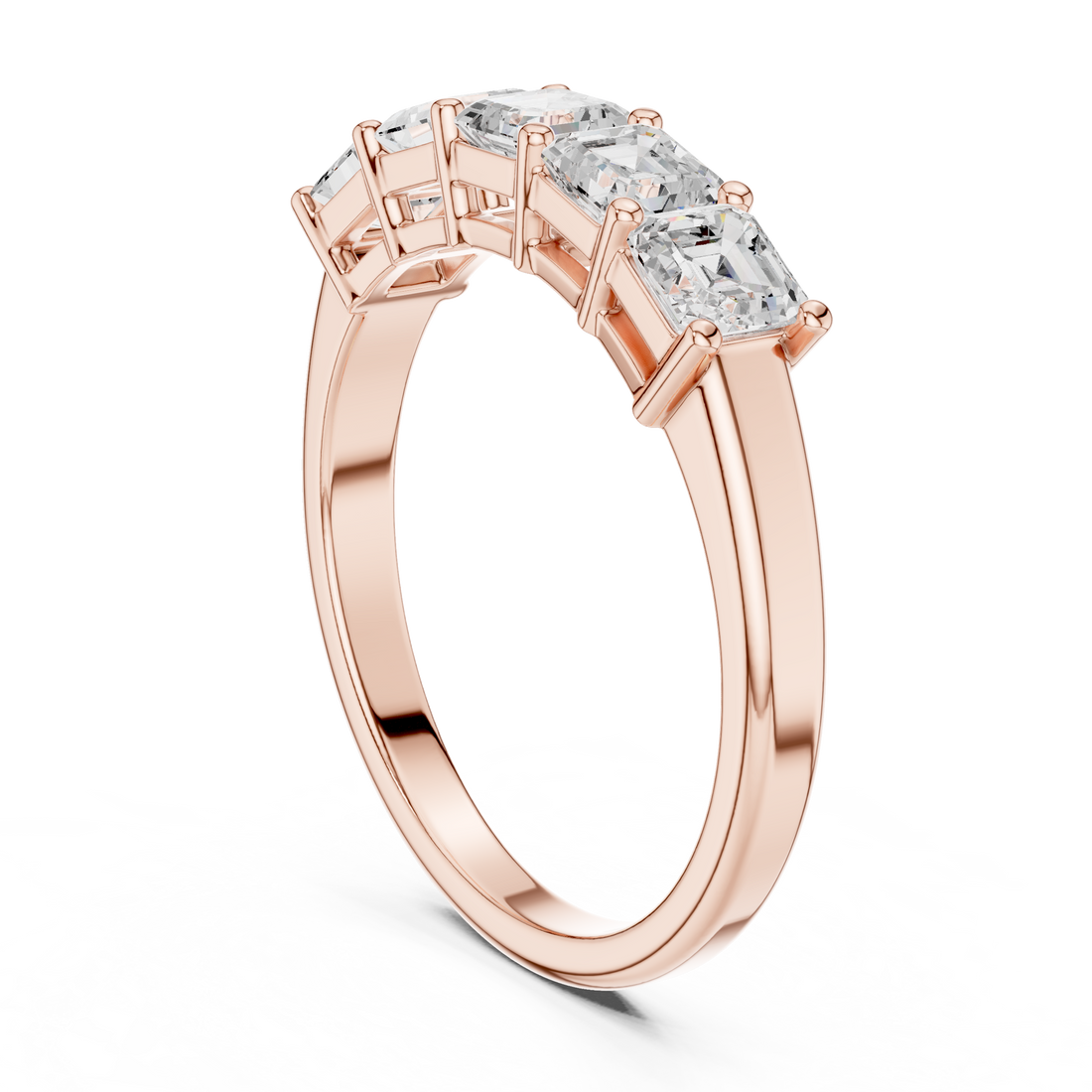 DDLR-386 - Eternity Asscher Ring - White Gold