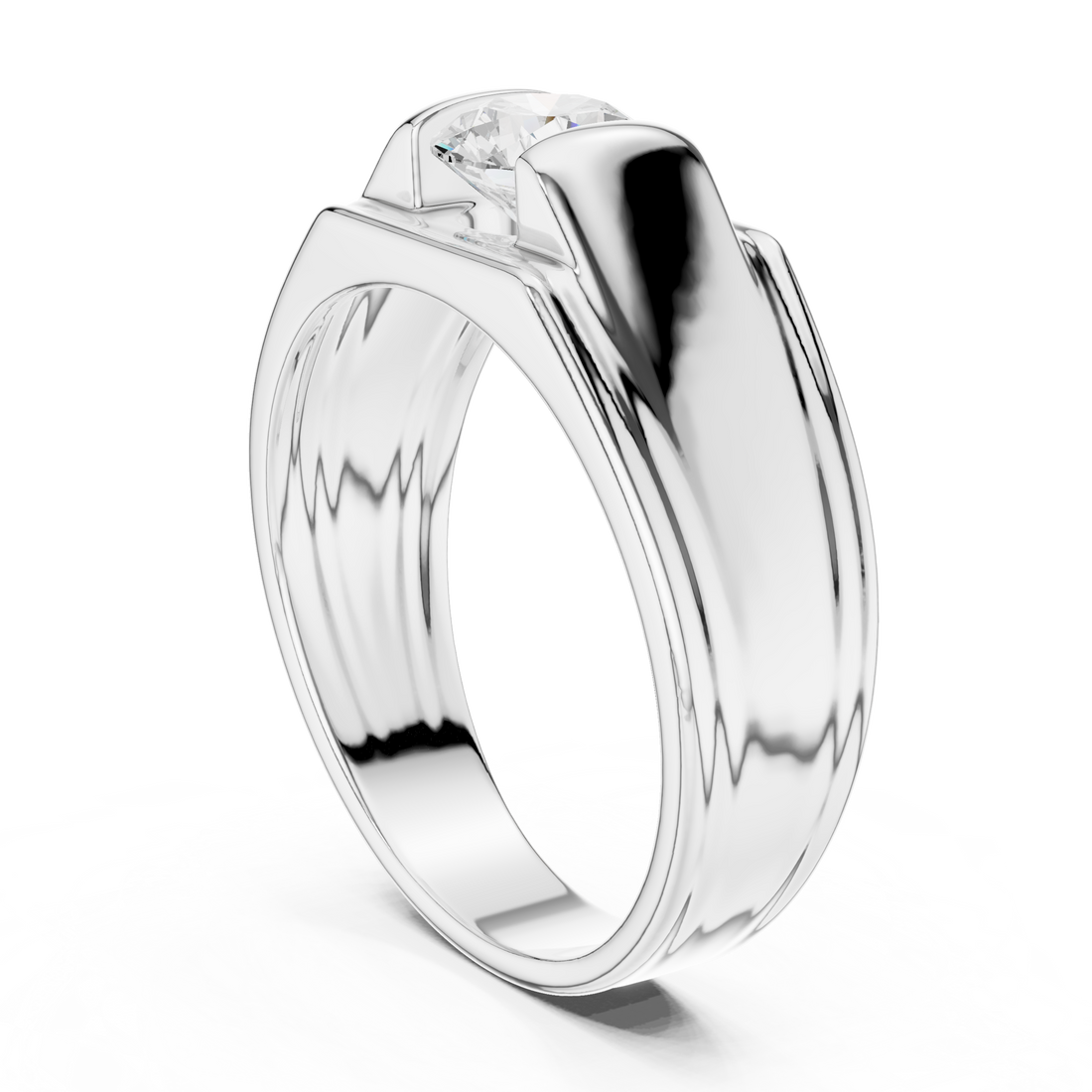 Fashion Ring - Round | GGR-0026 - White Gold