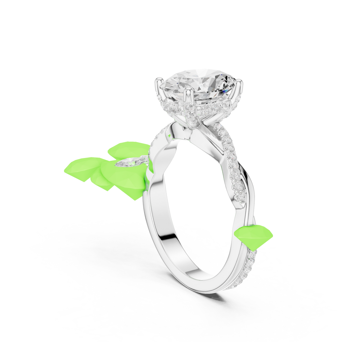 DDLR-160-OV - Solitaire Oval Ring - White Gold