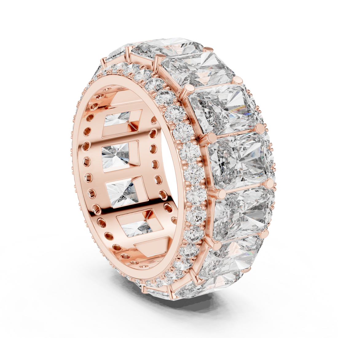 DDLR-243 - Eternity Radiant Ring - White Gold