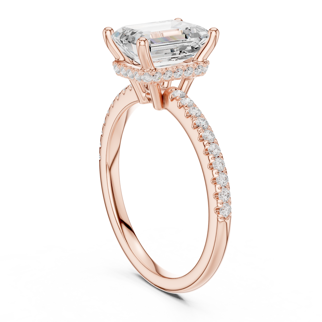DDLR-177 - EM - Solitaire Emerald Ring - White Gold