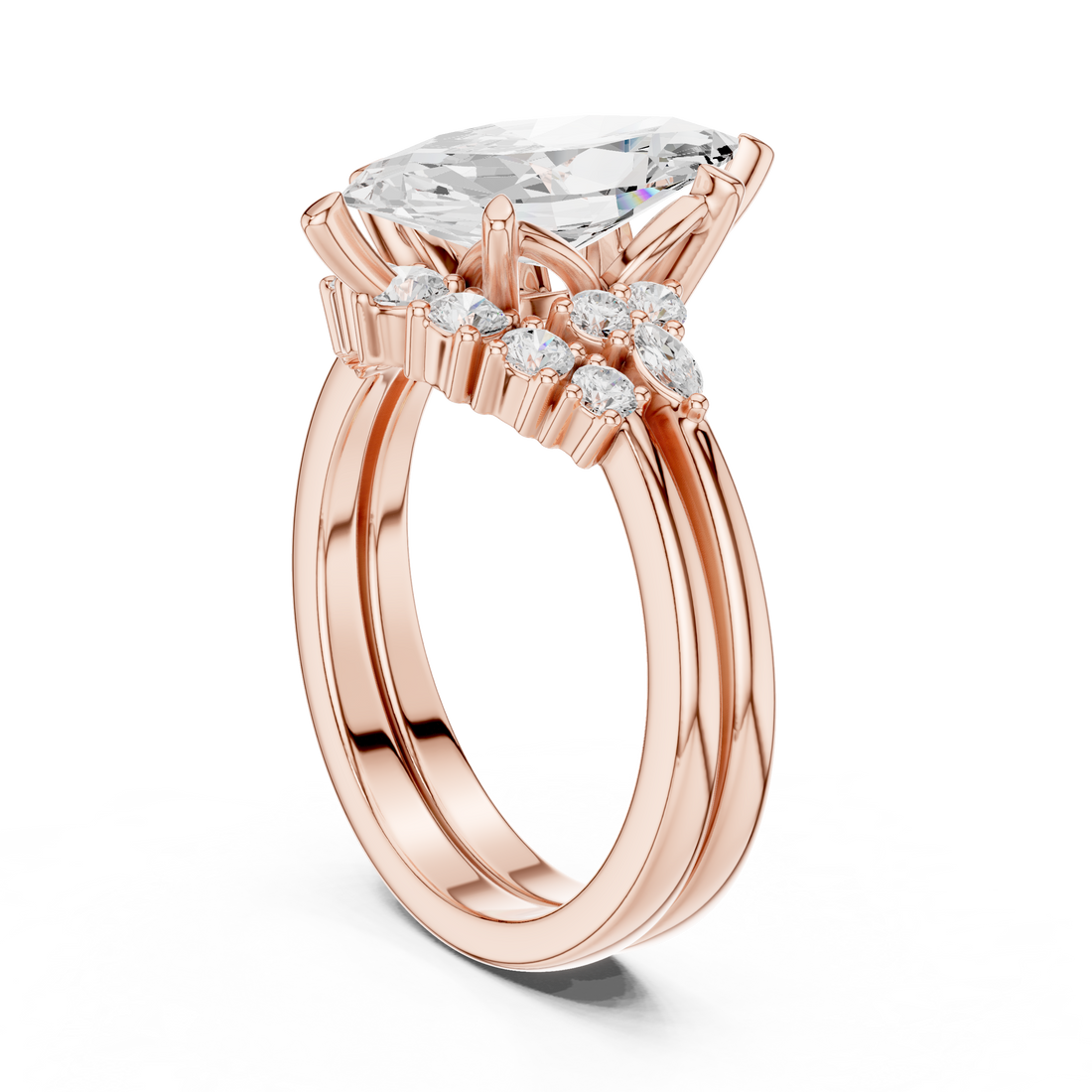 DDLR - 440 - MARQUISE - Solitaire Marquise Ring - White Gold