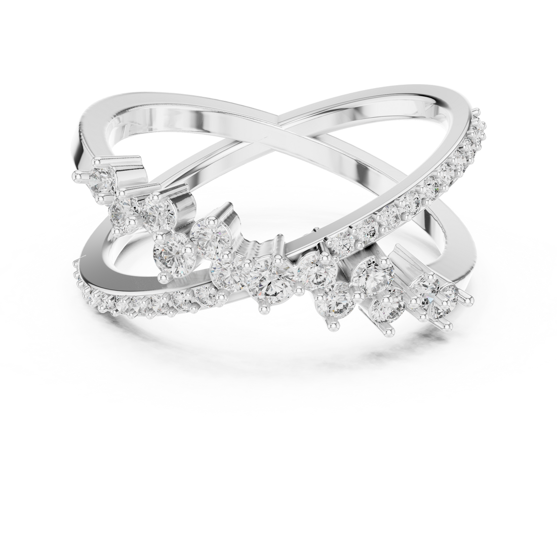 Bypass Ring - Round | 12#10020@L - Rose Gold