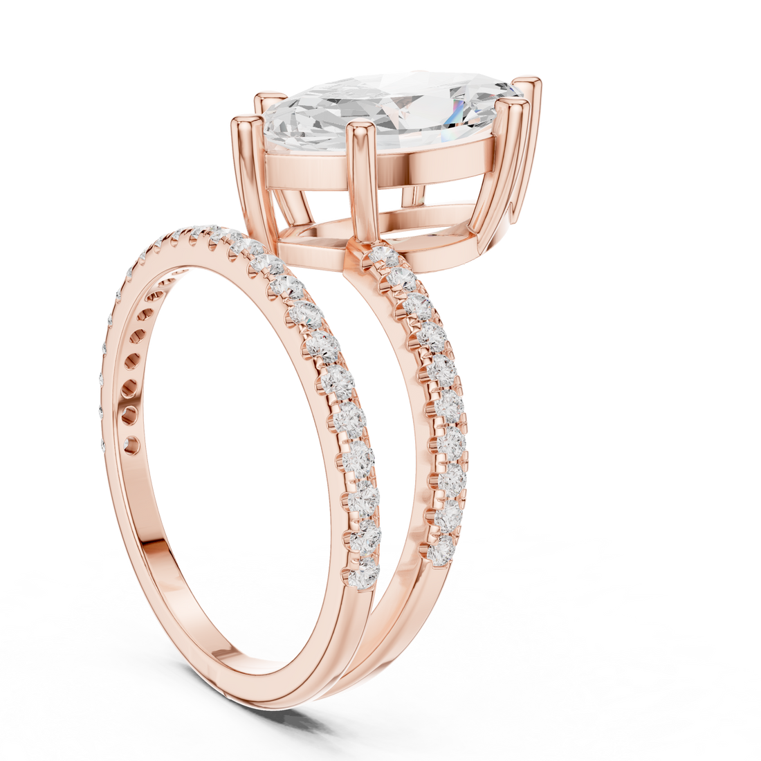 39 MQ - Bypass Marquise Ring - White Gold