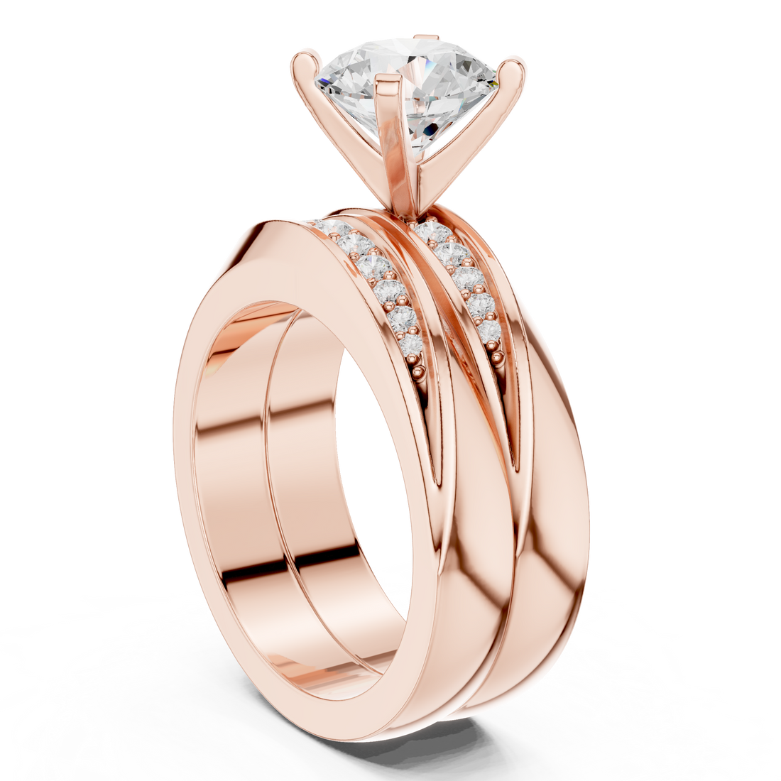 DDLR-291 - Solitaire Round Ring - White Gold