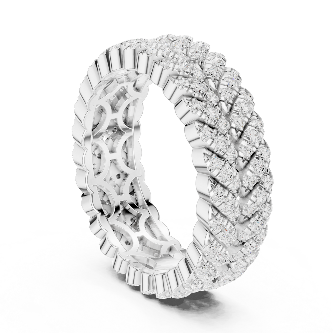 DDLR-315 - Eternity Round Ring - White Gold