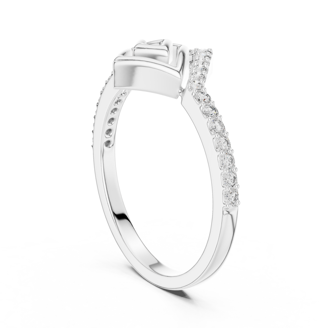 LR-01 (79) - Fashion None Ring - White Gold