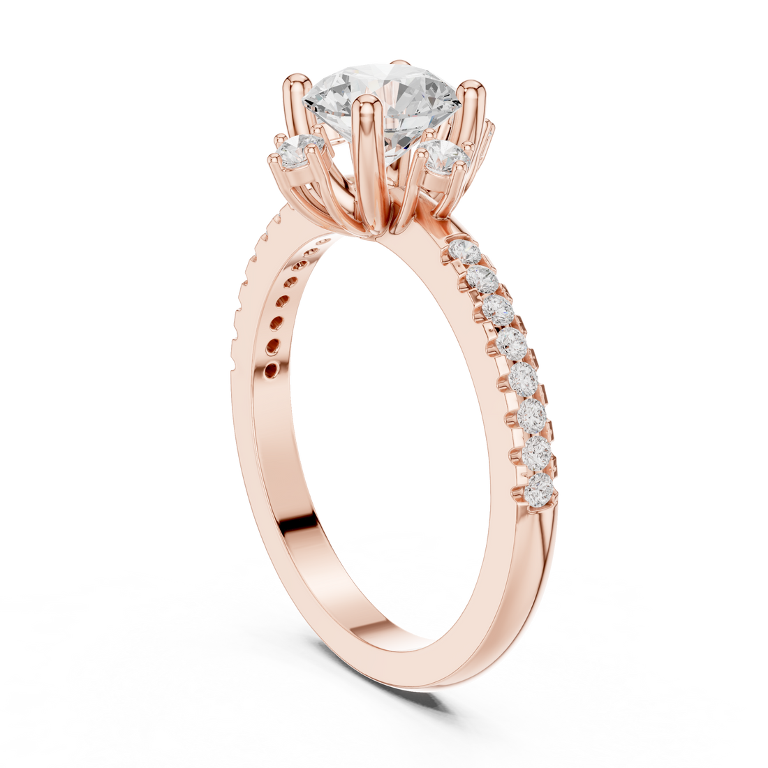 DDLR-325 - Solitaire Round Ring - White Gold