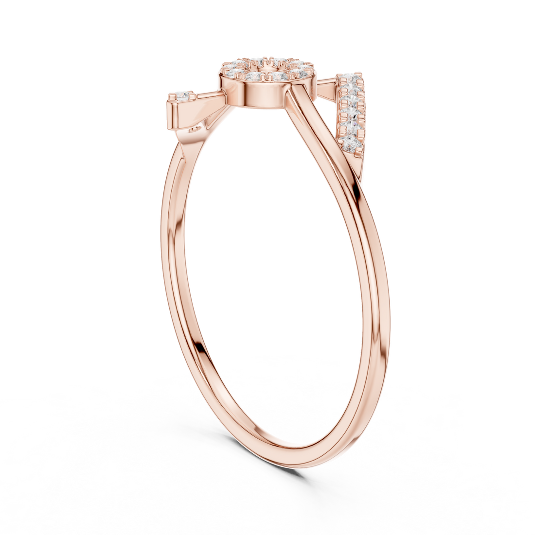 HLR-202 - Fashion Round Ring - White Gold