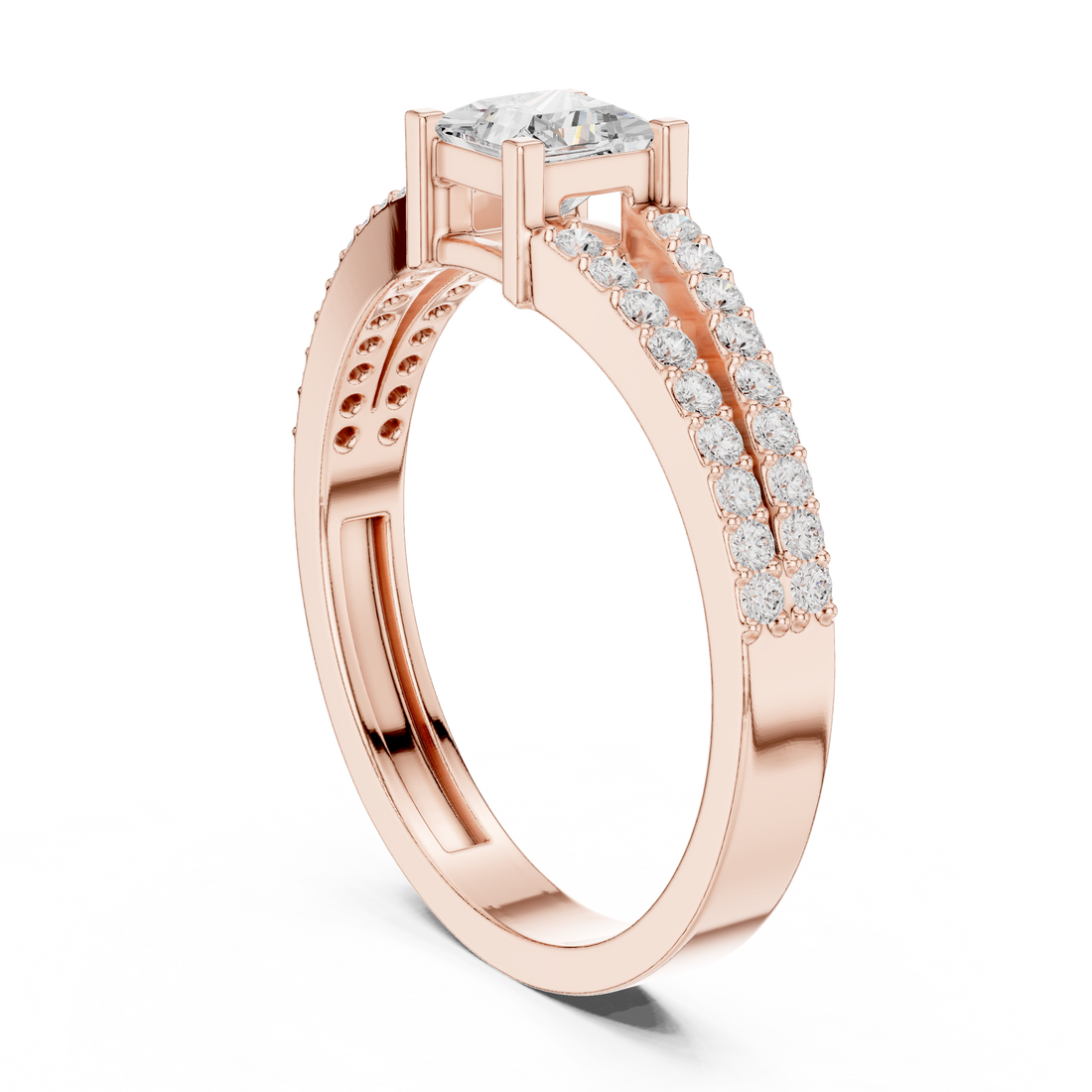 Fashion Ring - Princess | JER-64 - White Gold