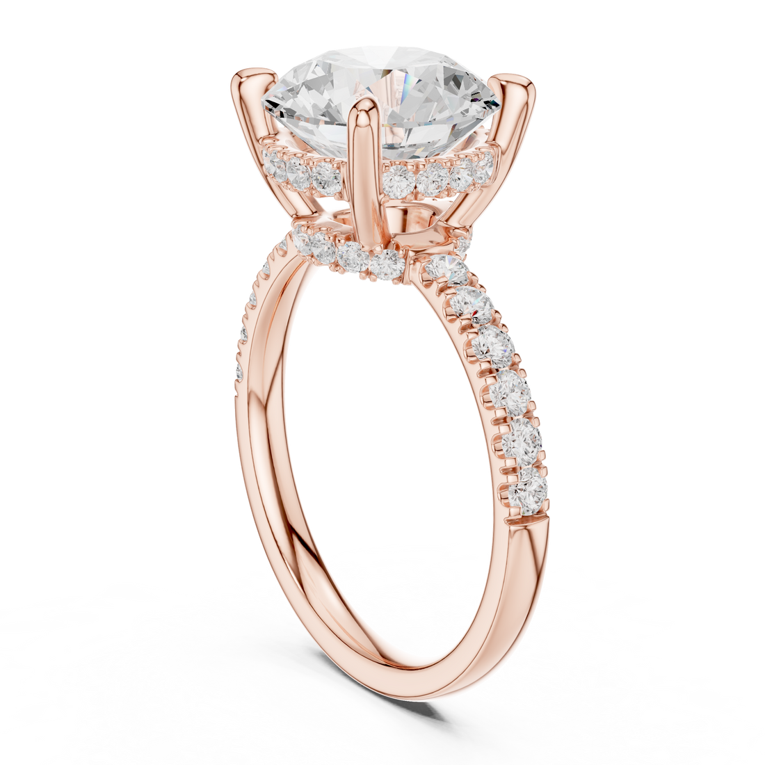 DDLR-259-RD - Solitaire Round Ring - White Gold