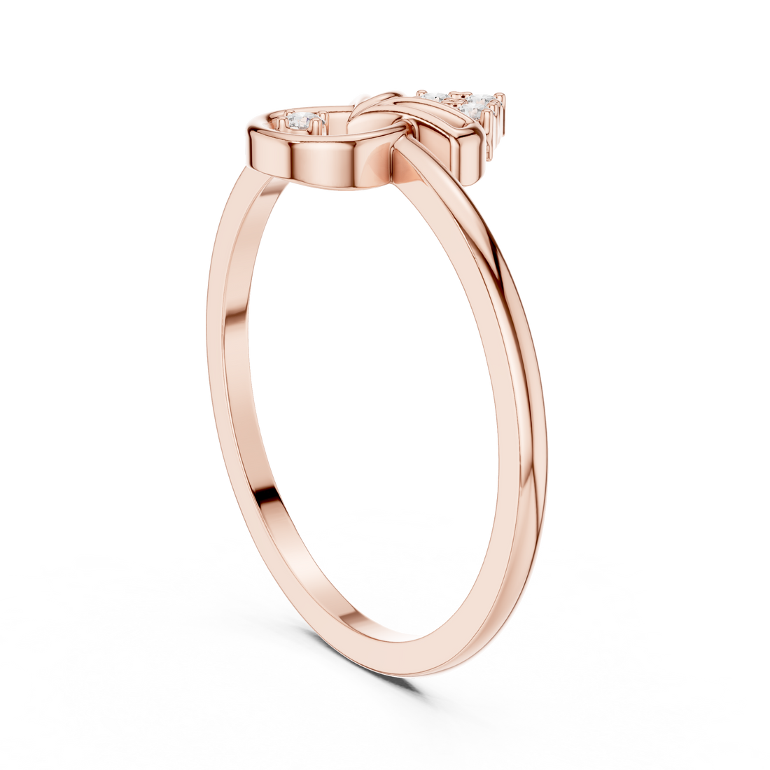 DR-6214 - Fashion Round Ring - White Gold