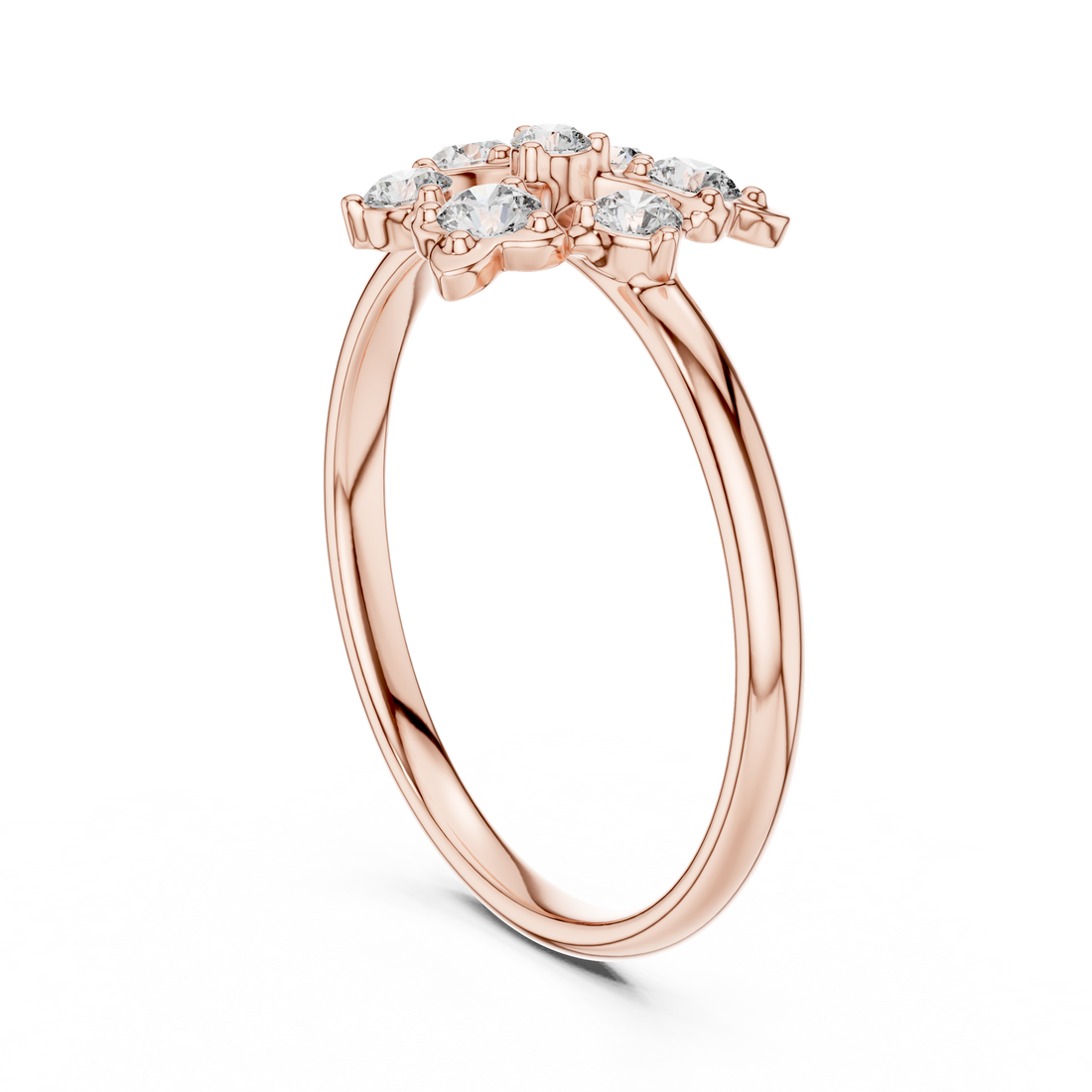 1 (349) - Fashion Round Ring - White Gold