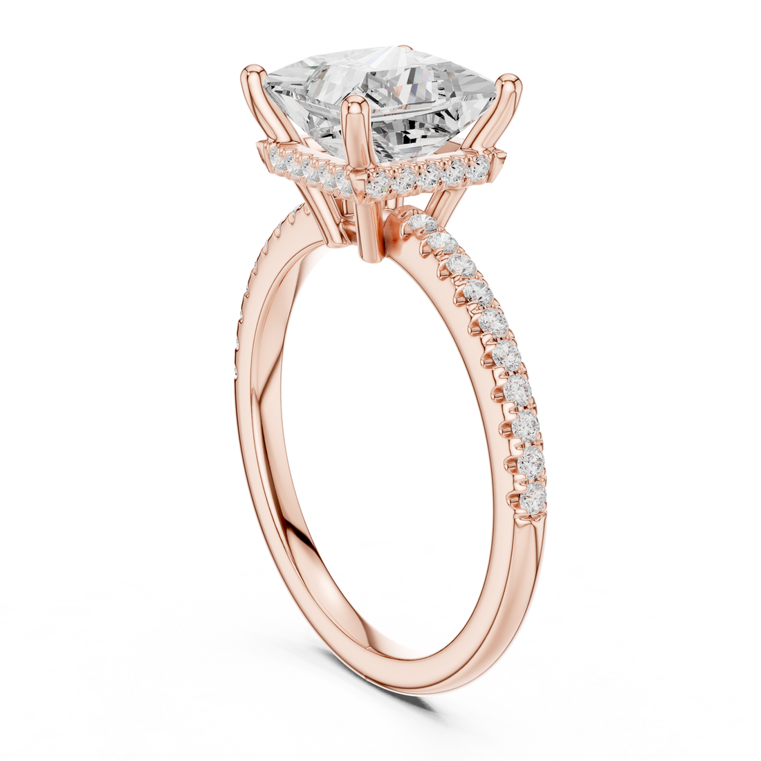 DDLR-177 - PR - Solitaire Princess Ring - White Gold