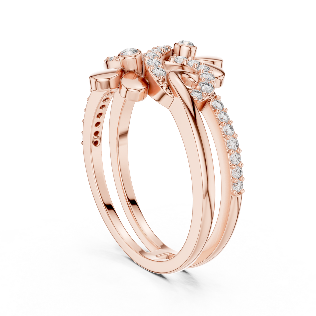 LR-01 (80) - Fashion Round Ring - White Gold