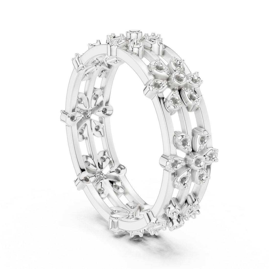 R37 - Eternity Round Ring - White Gold