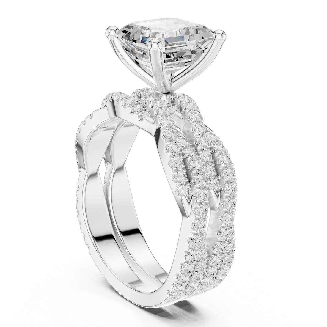 Fashion Ring - Asscher | DDLR-300-AC - White Gold
