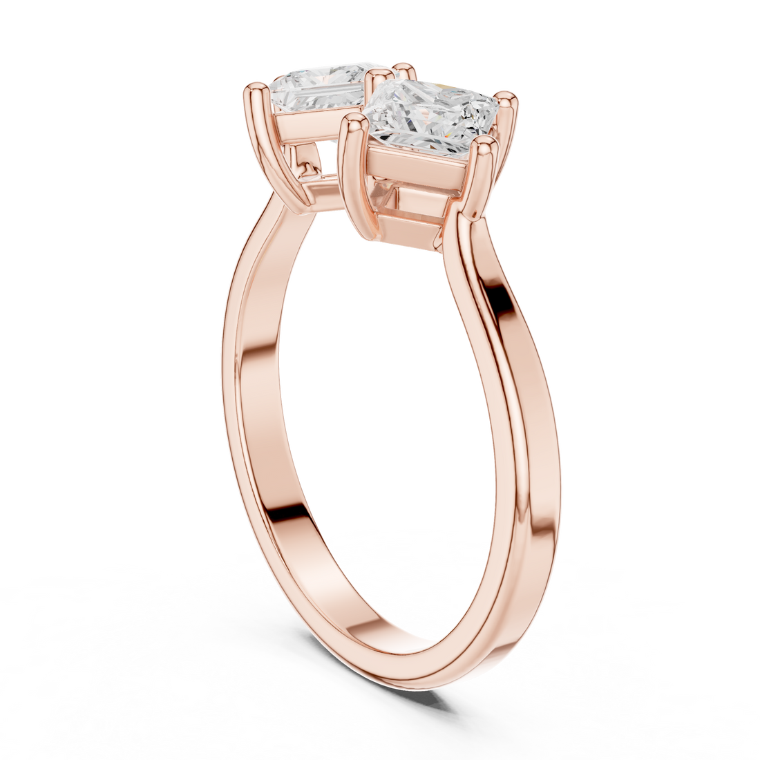 DDLR-490 - Bypass Princess Ring - White Gold