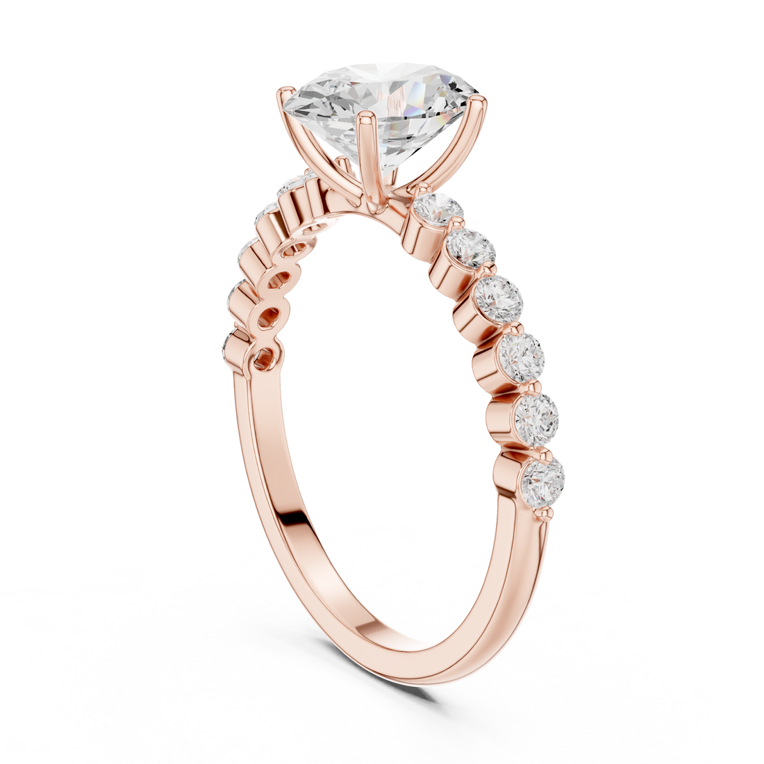 DDLR-1058 - Solitaire Oval Ring - White Gold