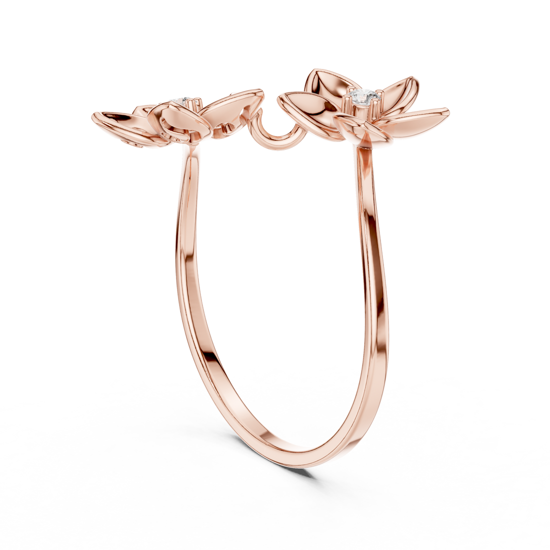1 (198) - Fashion Round Ring - White Gold