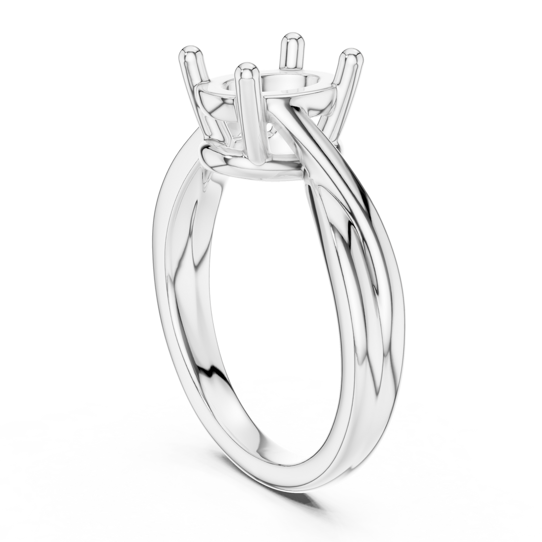 DDLR-112 - R00705-OV - Solitaire Oval Ring - White Gold