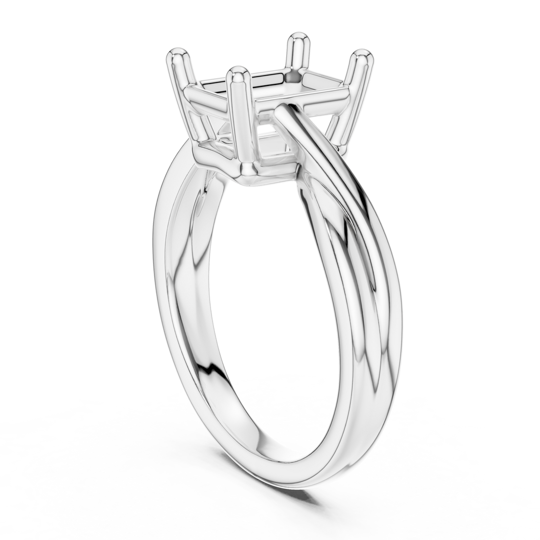 DDLR-112 - R00705-EM - Solitaire Emerald Ring - White Gold