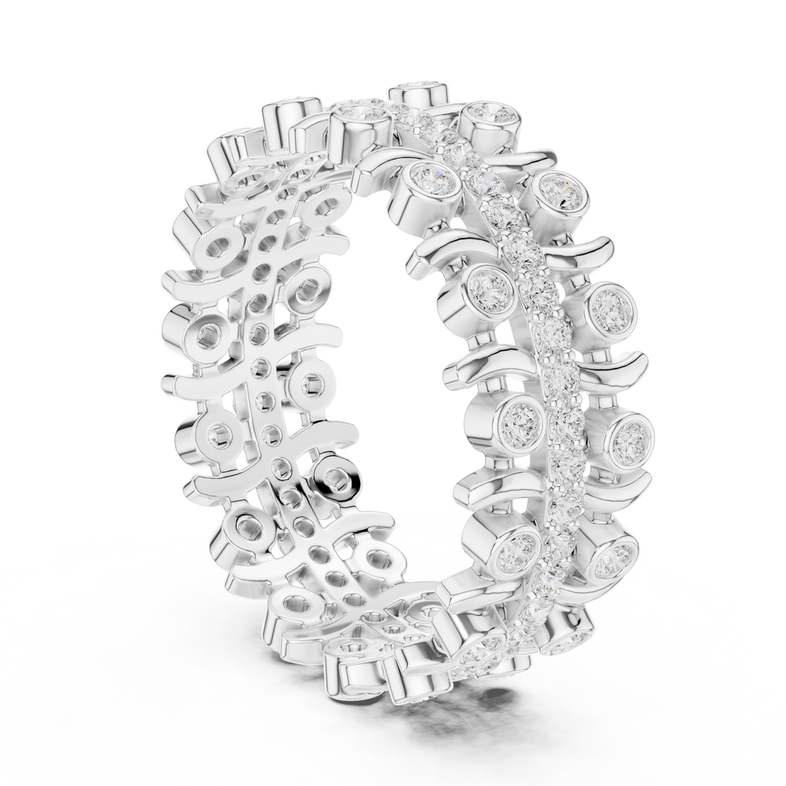 R43 - Eternity Round Ring - White Gold