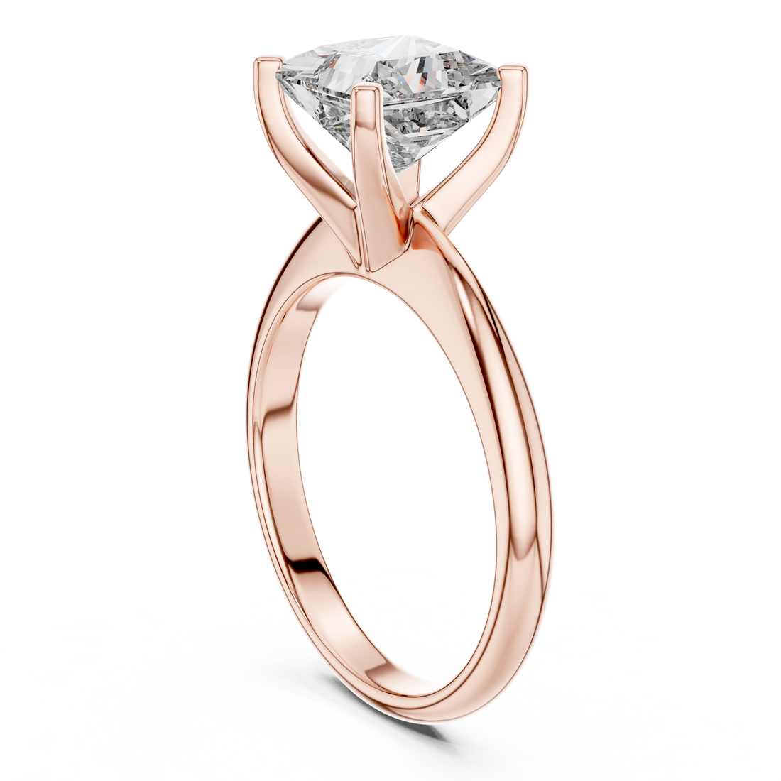 DDLR-053 - Solitaire Princess Ring - White Gold