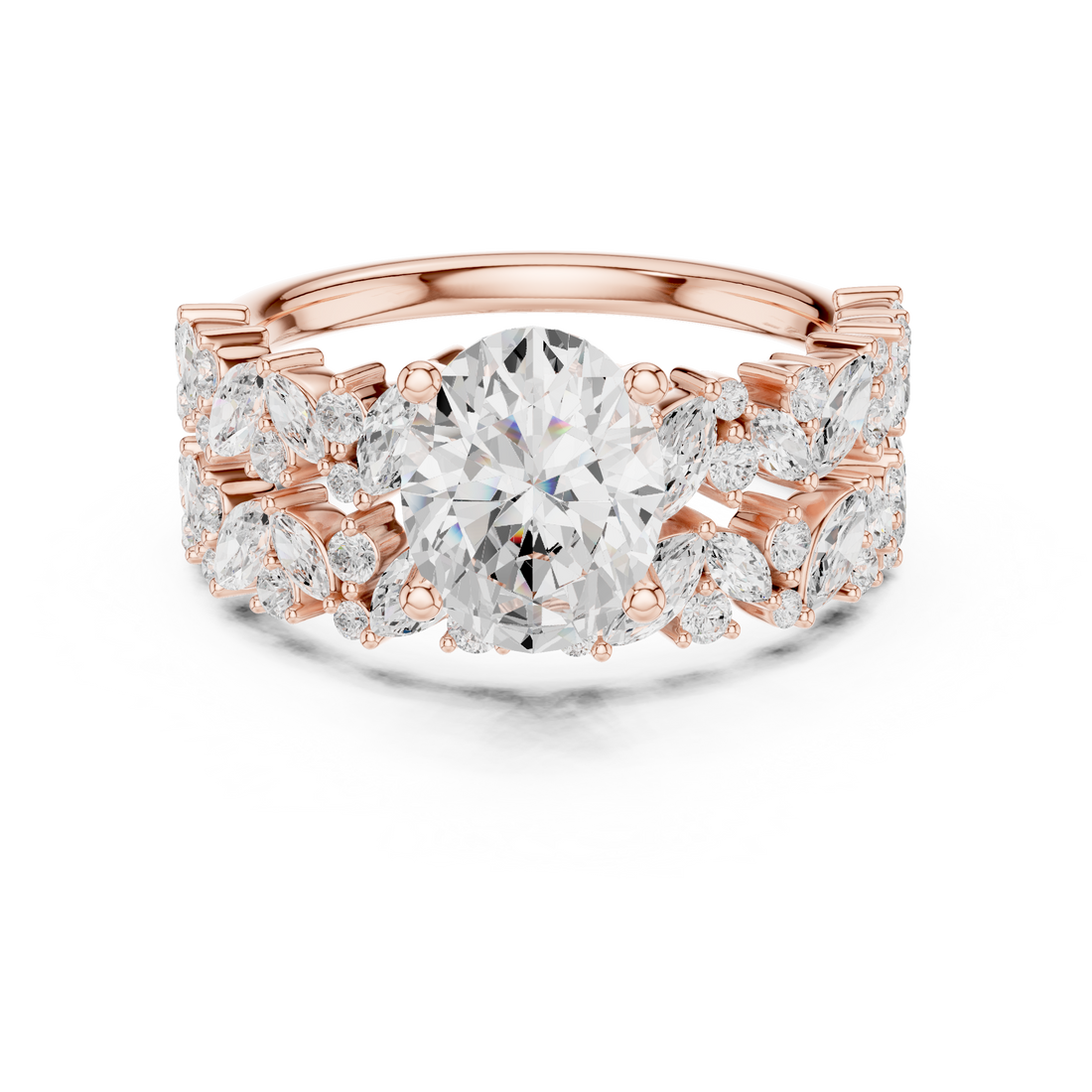 Fashion Ring - Oval | DDLR-943 - Rose Gold