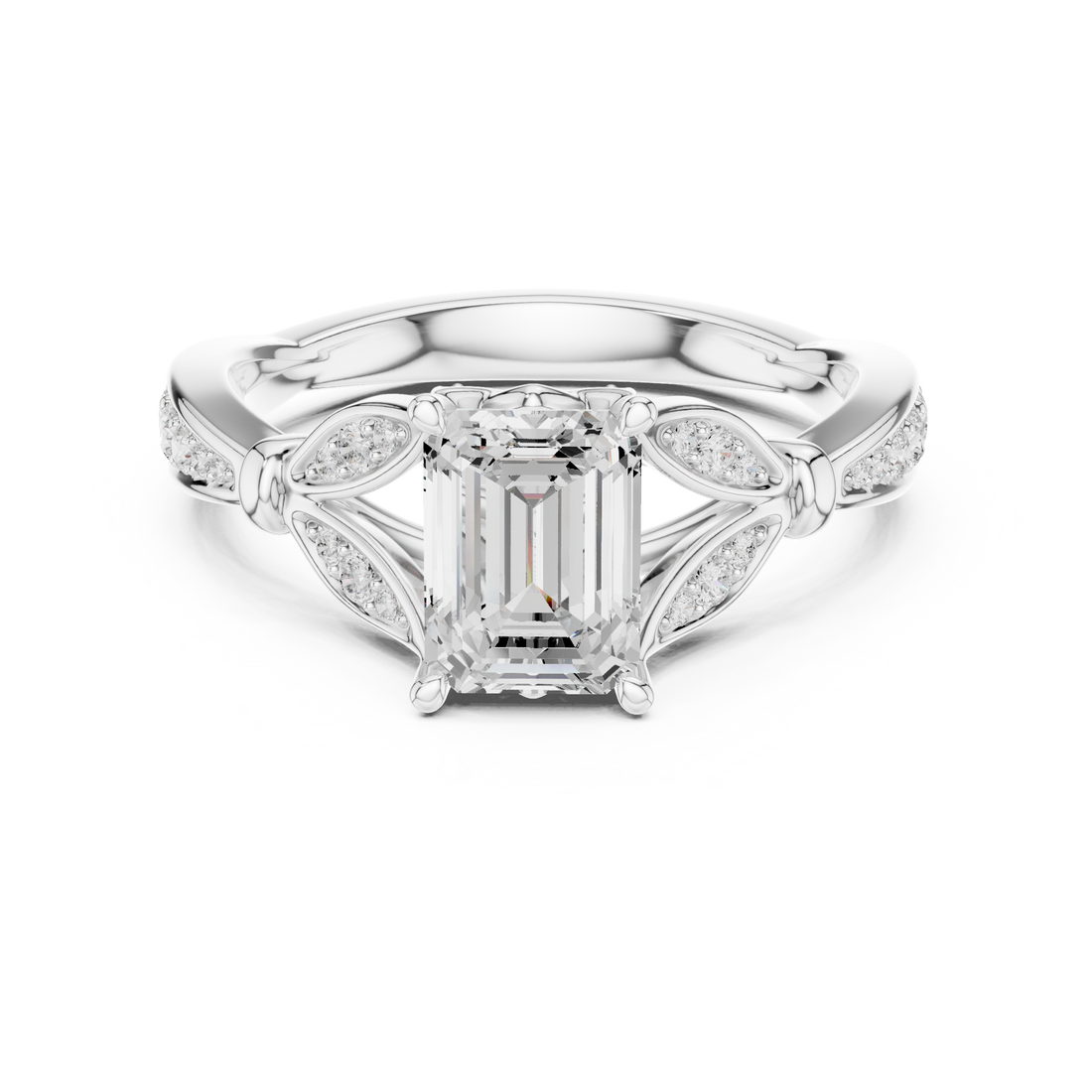 Vintage Ring - Emerald | DDLR-933 - Rose Gold