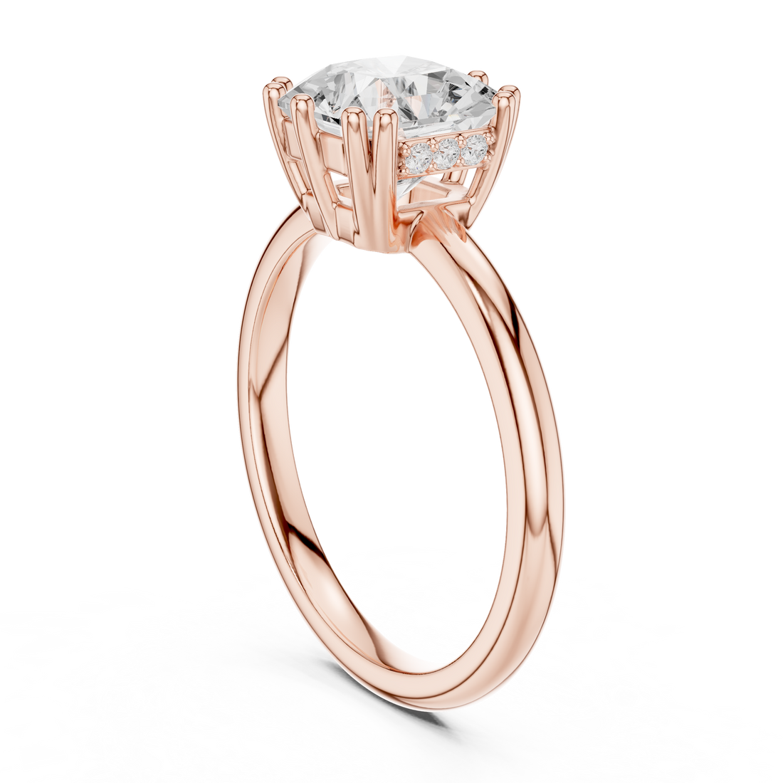 DDLR-254 - Solitaire Radiant Ring - White Gold