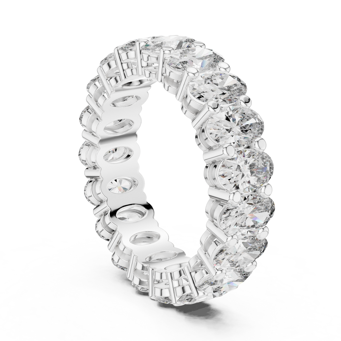DDLR-206 - Eternity Oval Ring - White Gold