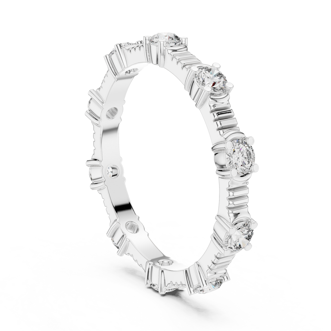 DDLR-236 - Eternity Round Ring - White Gold