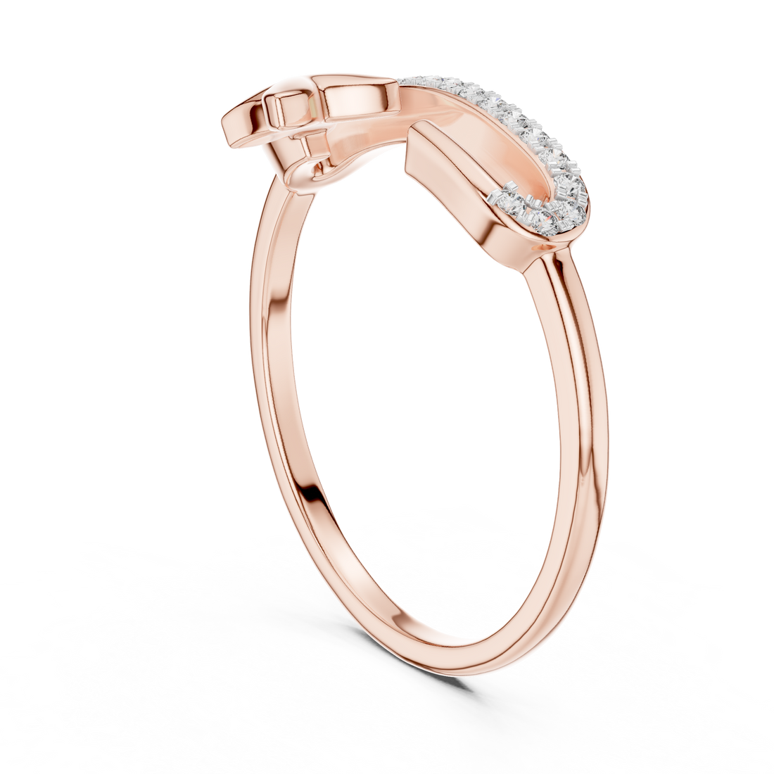12#10035@L - Fashion None Ring - White Gold