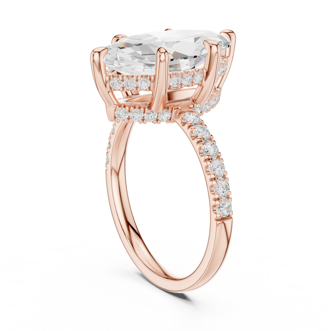 DDLR-259-MQ - Solitaire Marquise Ring - White Gold