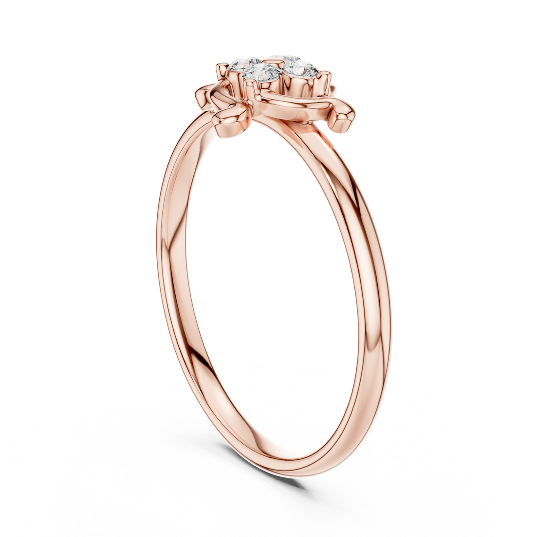 1 (362) - Fashion Round Ring - White Gold