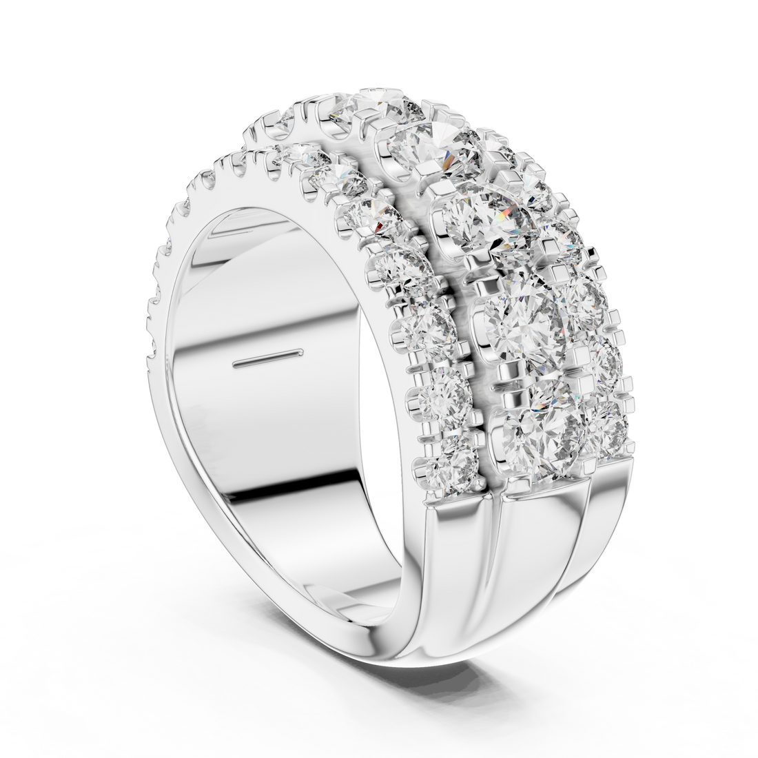 DDLR-047 - Fashion Round Ring - White Gold