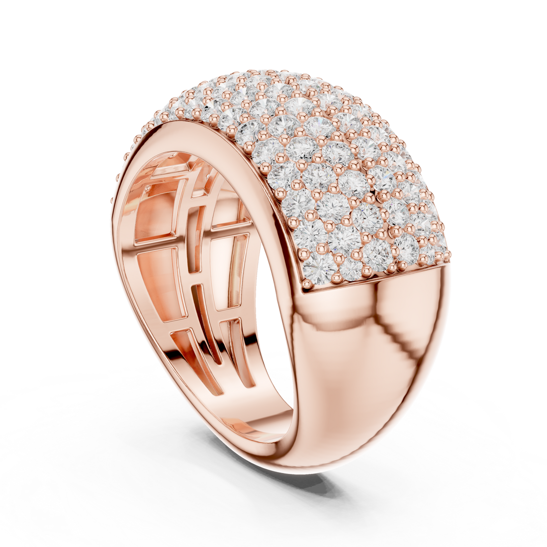 DDLR-316 - Fashion Round Ring - White Gold