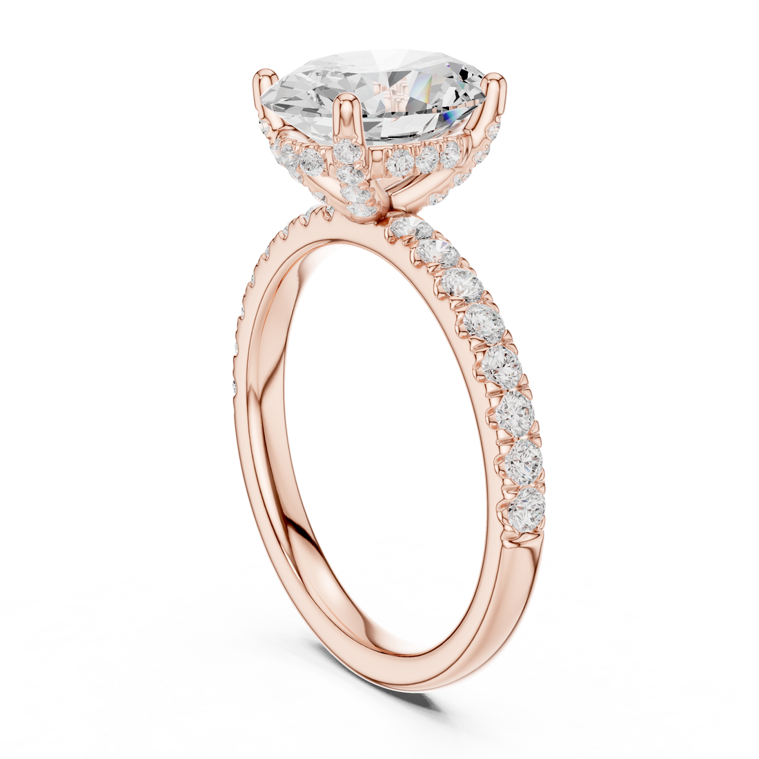 DDLR-161-OV - Solitaire Oval Ring - White Gold