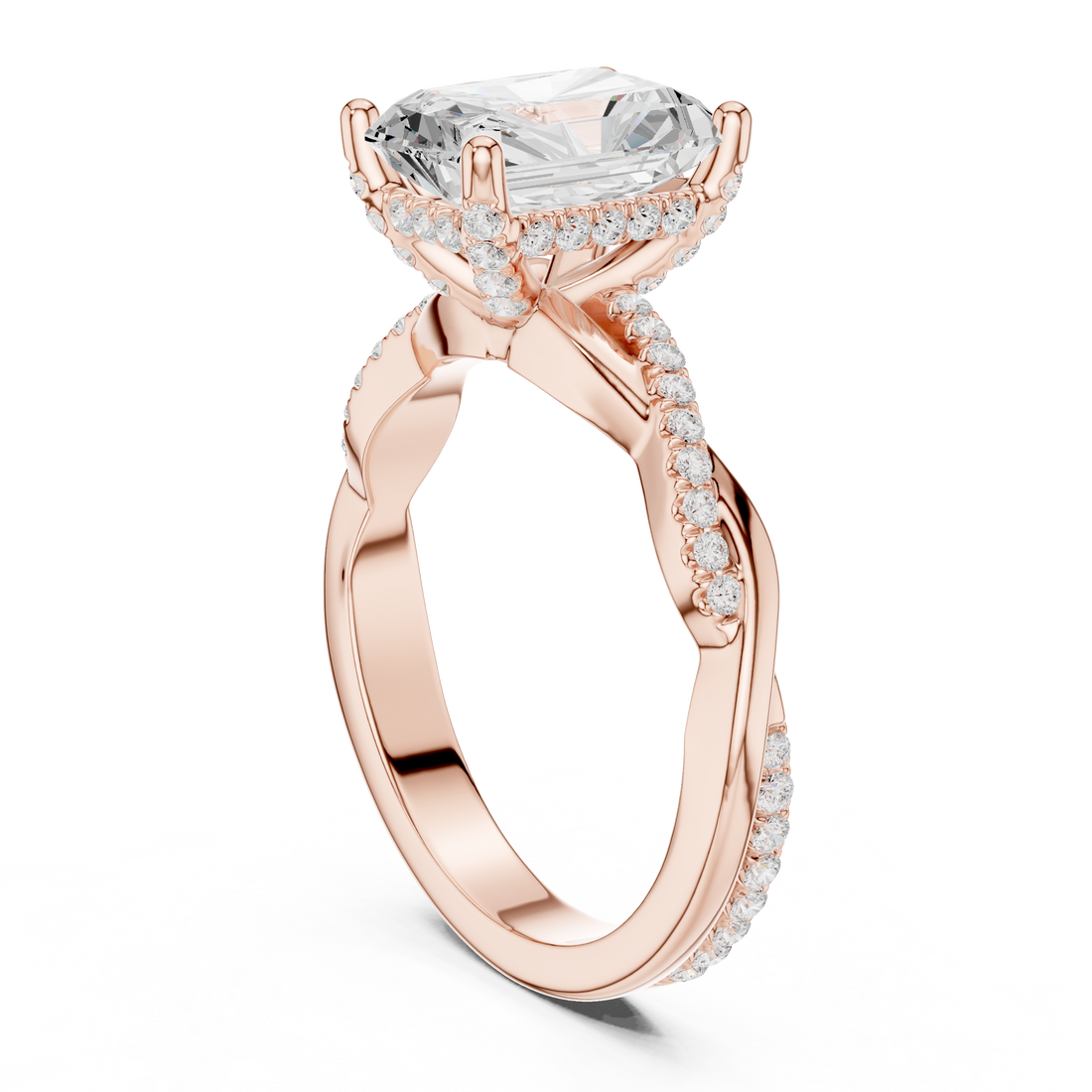 DDLR-160-RA - Solitaire Radiant Ring - White Gold