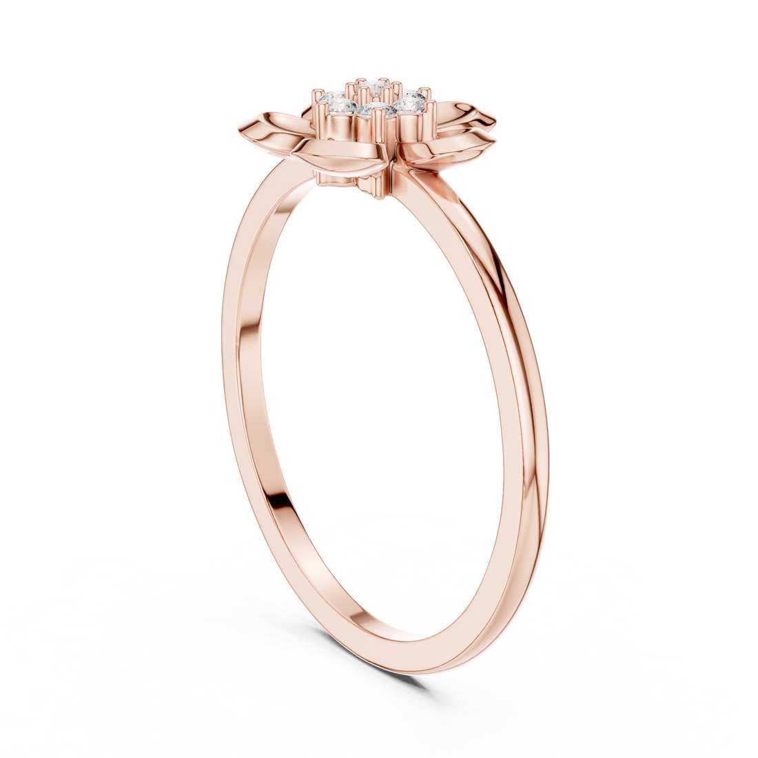 DR-6259 - Fashion Round Ring - White Gold