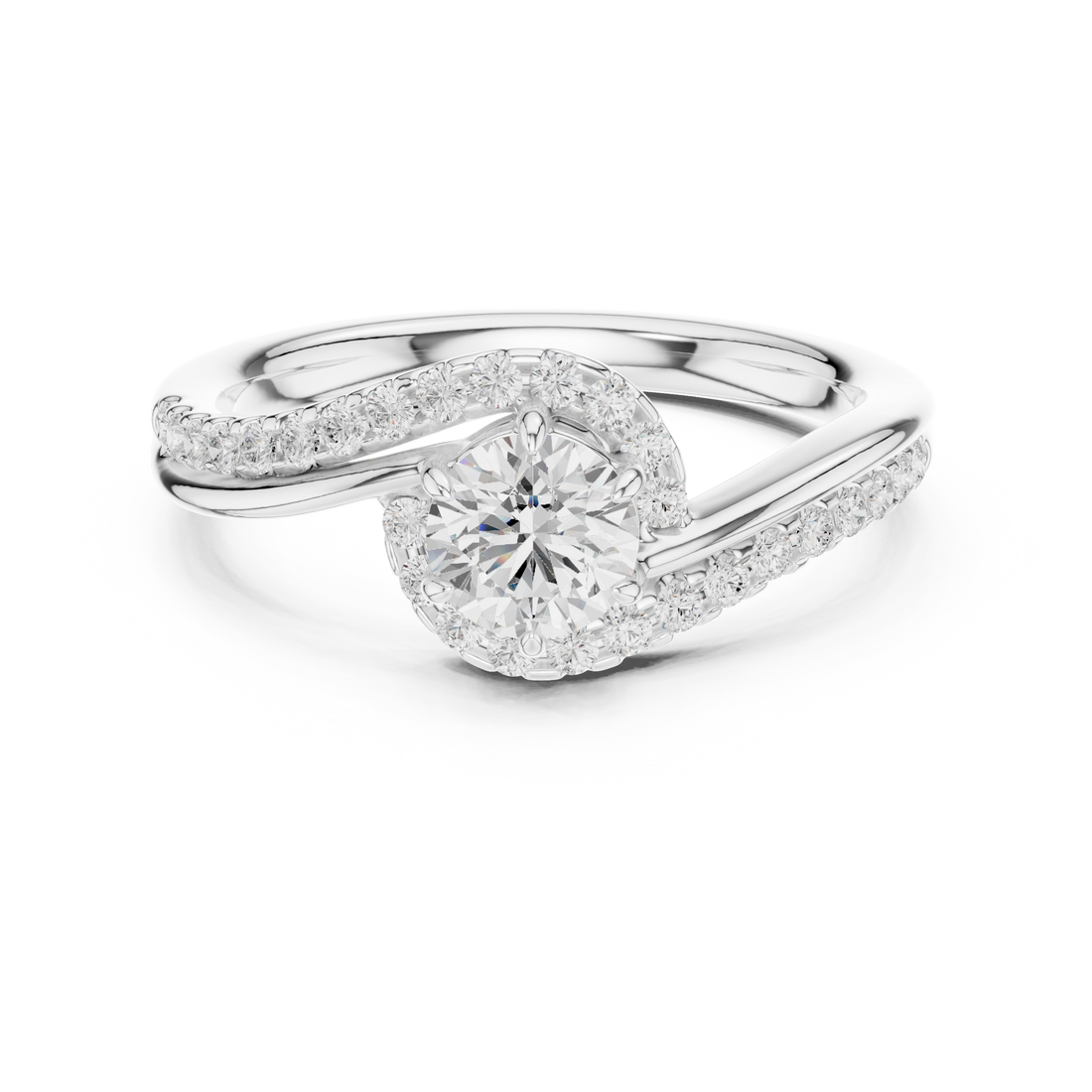 Bypass Ring - Round | DDLR-594 - Rose Gold