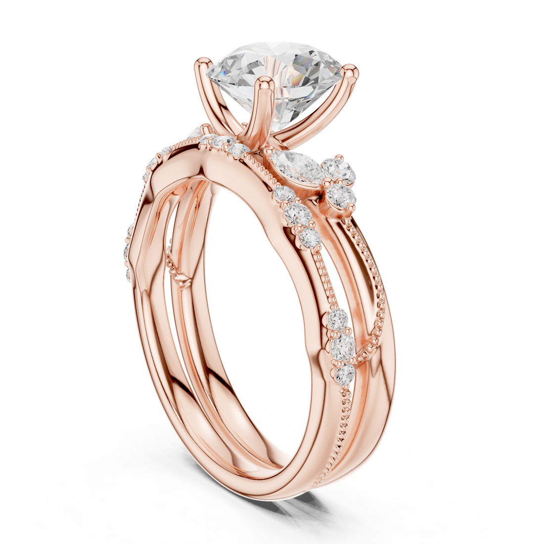 DDLR - 299 - ROUND - Solitaire Round Ring - White Gold