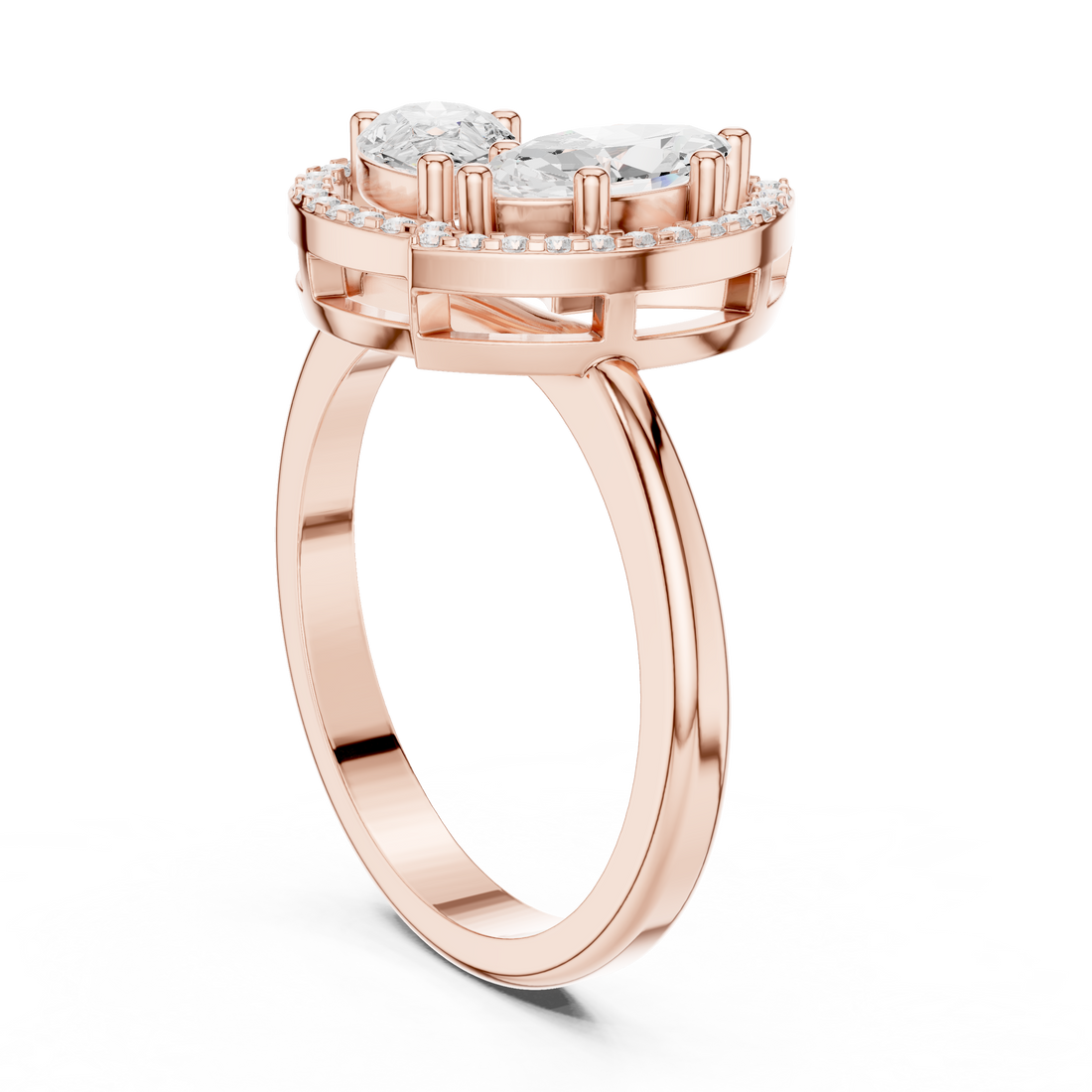 DDLR-531 - Fashion Mixed Ring - White Gold