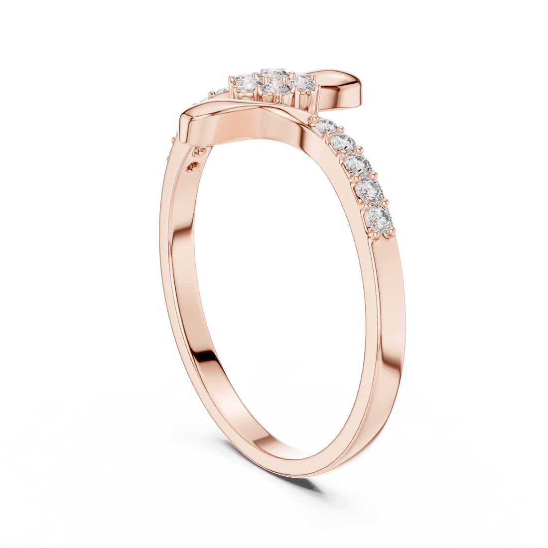 1 (181) - Bypass Round Ring - White Gold